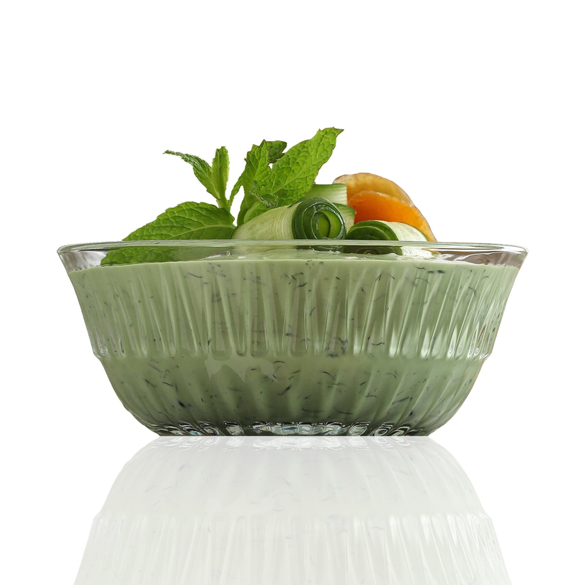 LAV Dessertschale Alinda Glasschalen - 215 ml (7 1/4 oz), Glas, (6er-Set, 6-tlg), Facettenschliff, ideal für Desserts, Dips, Snacks