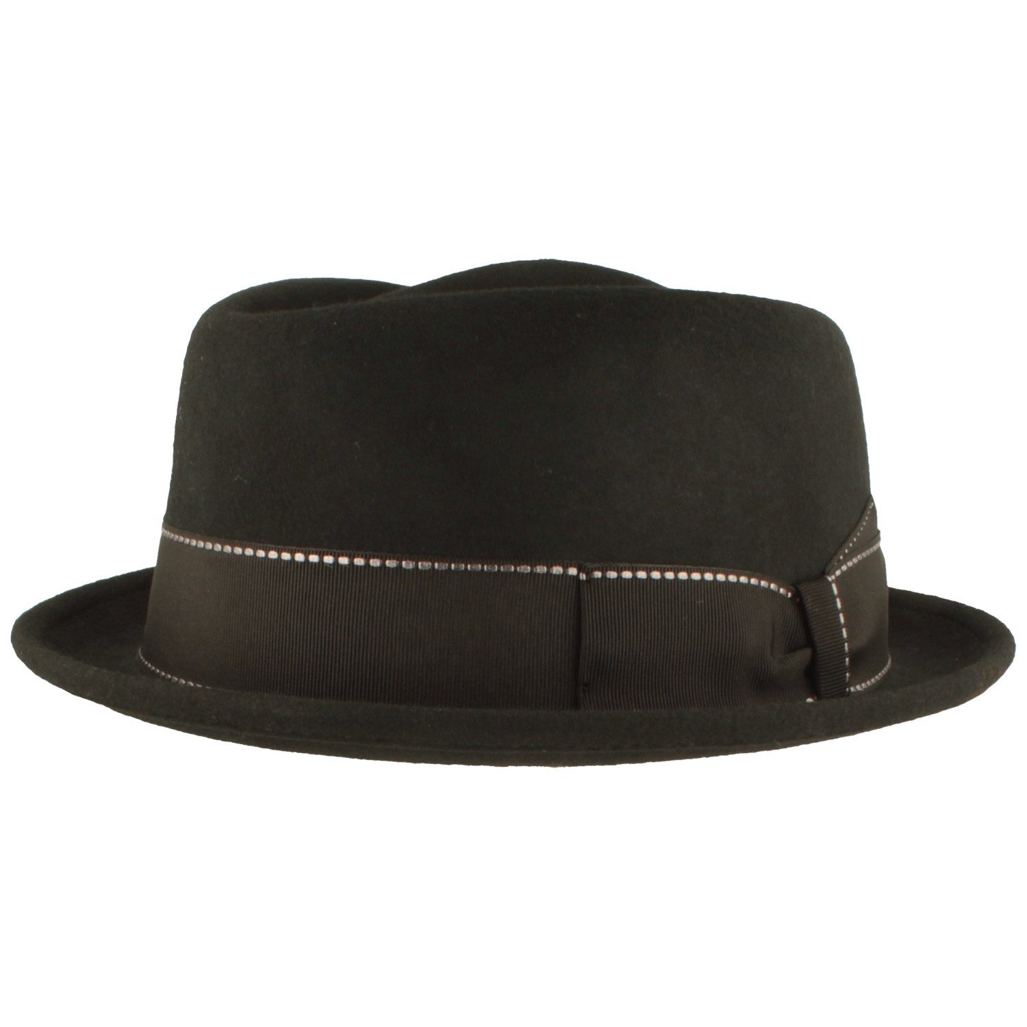 Breiter Filzhut Knautschbarer Diamond mit Steppnaht Garnitur günstig online kaufen