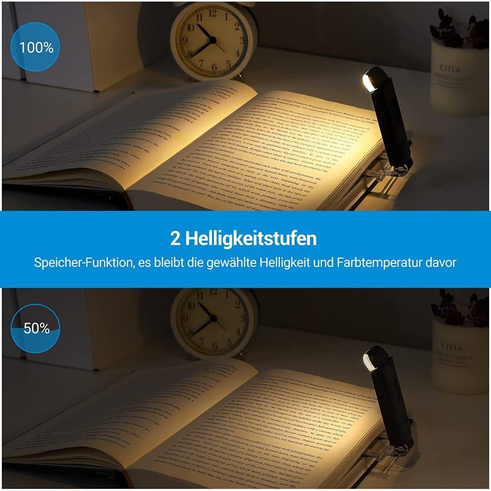 LED Lesezeichen, Buch Jormftte Roseacute Licht, Tragbare gold2 Leselampe
