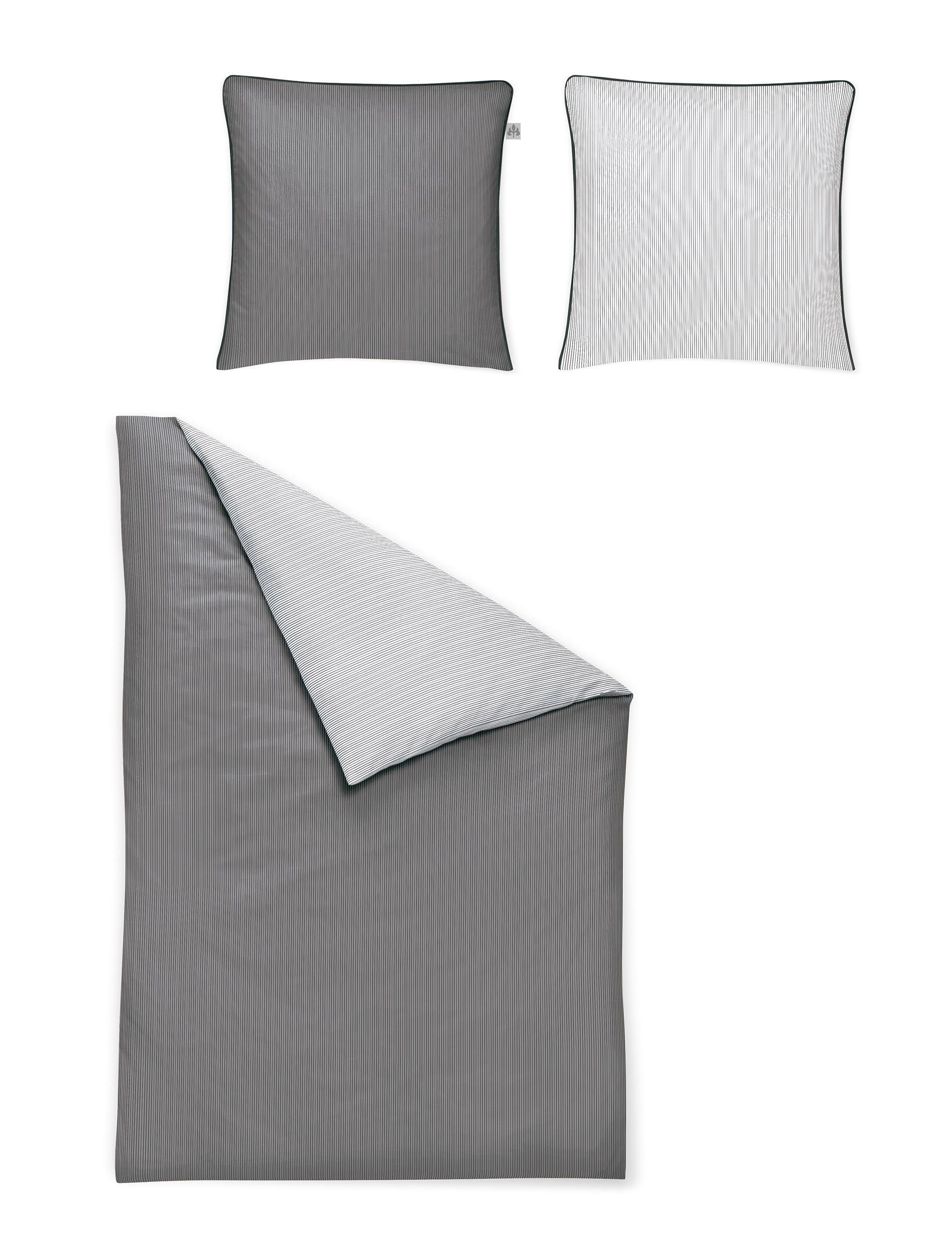 Irisette Wendebettwäsche Linea, Mako-Satin, 2 teilig, Hochwertige Premium Bettwäsche