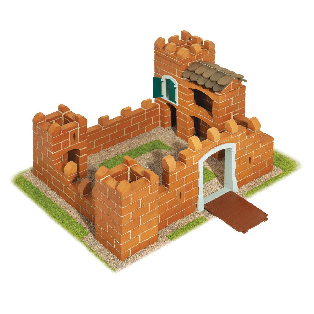 teifoc Ritterburg Steinbaukasten, (Made in Germany, 435 St., Kreativspielzeug), Montessori Lernspielzeug