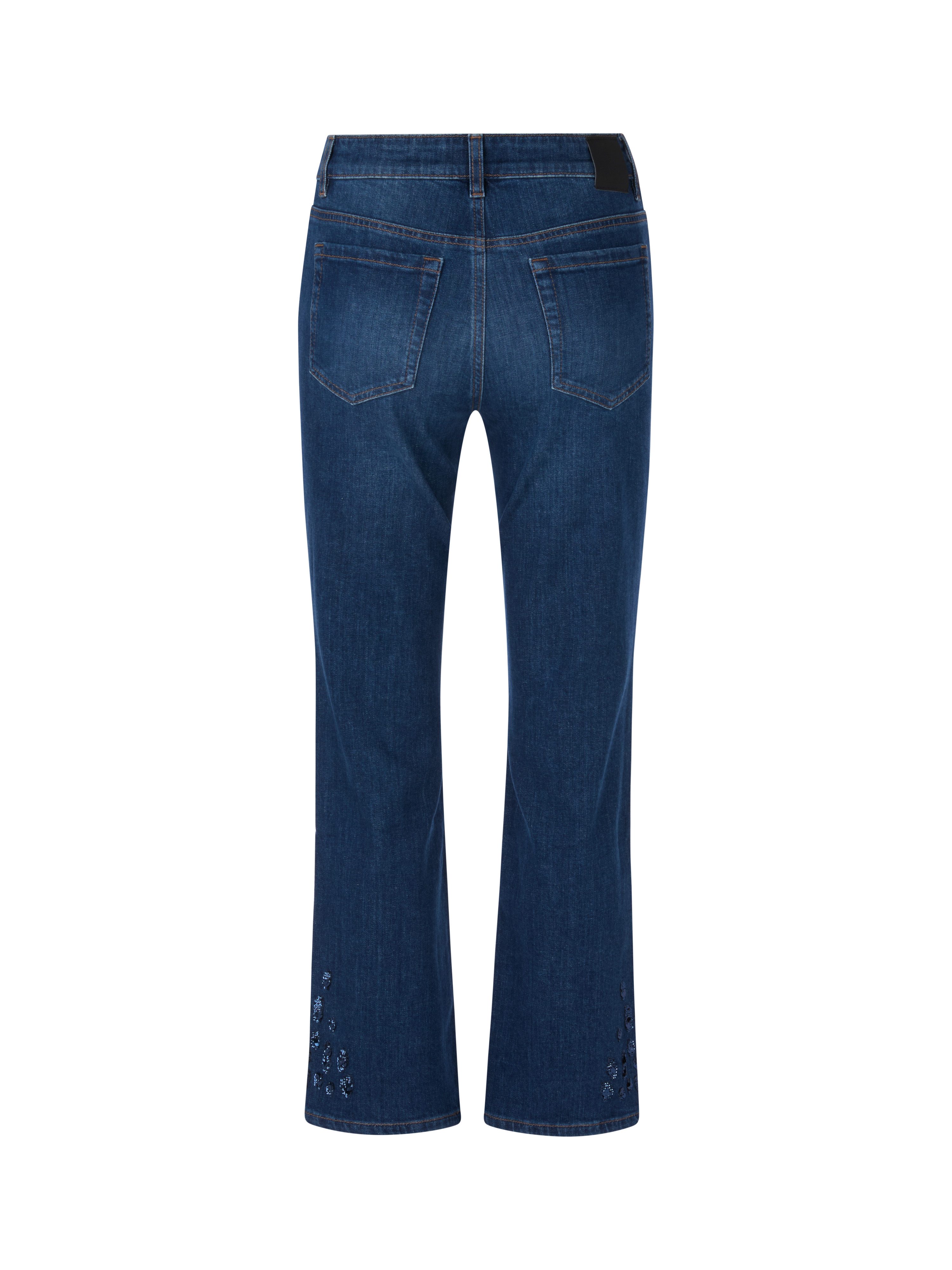 Marc Cain Bootcut-Jeans Sopo Collections Thema A Premium Damenmode Pailletten-Applikation am Saum