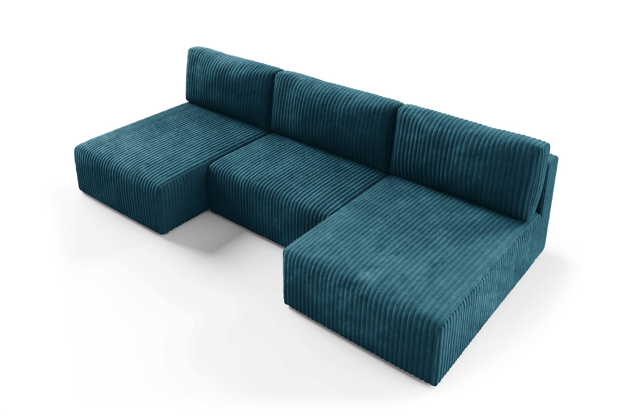 Fun Möbel Wohnlandschaft Sofa FUN ALEGRIA mit Schlaffunktion in Velourstoff Tilia, Rundumbezug, mit Bettkasten