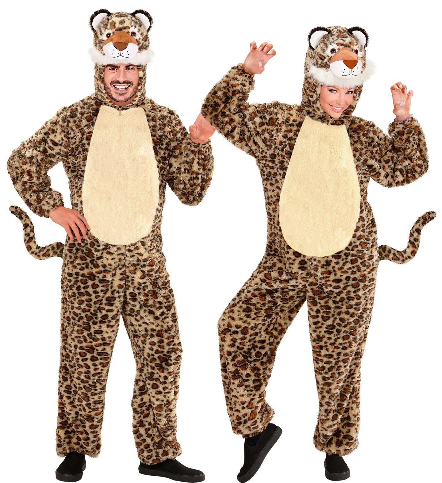 Widmann S.r.l. Kostüm Leopard Kostüm für Erwachsene, Braun - Overall Ti