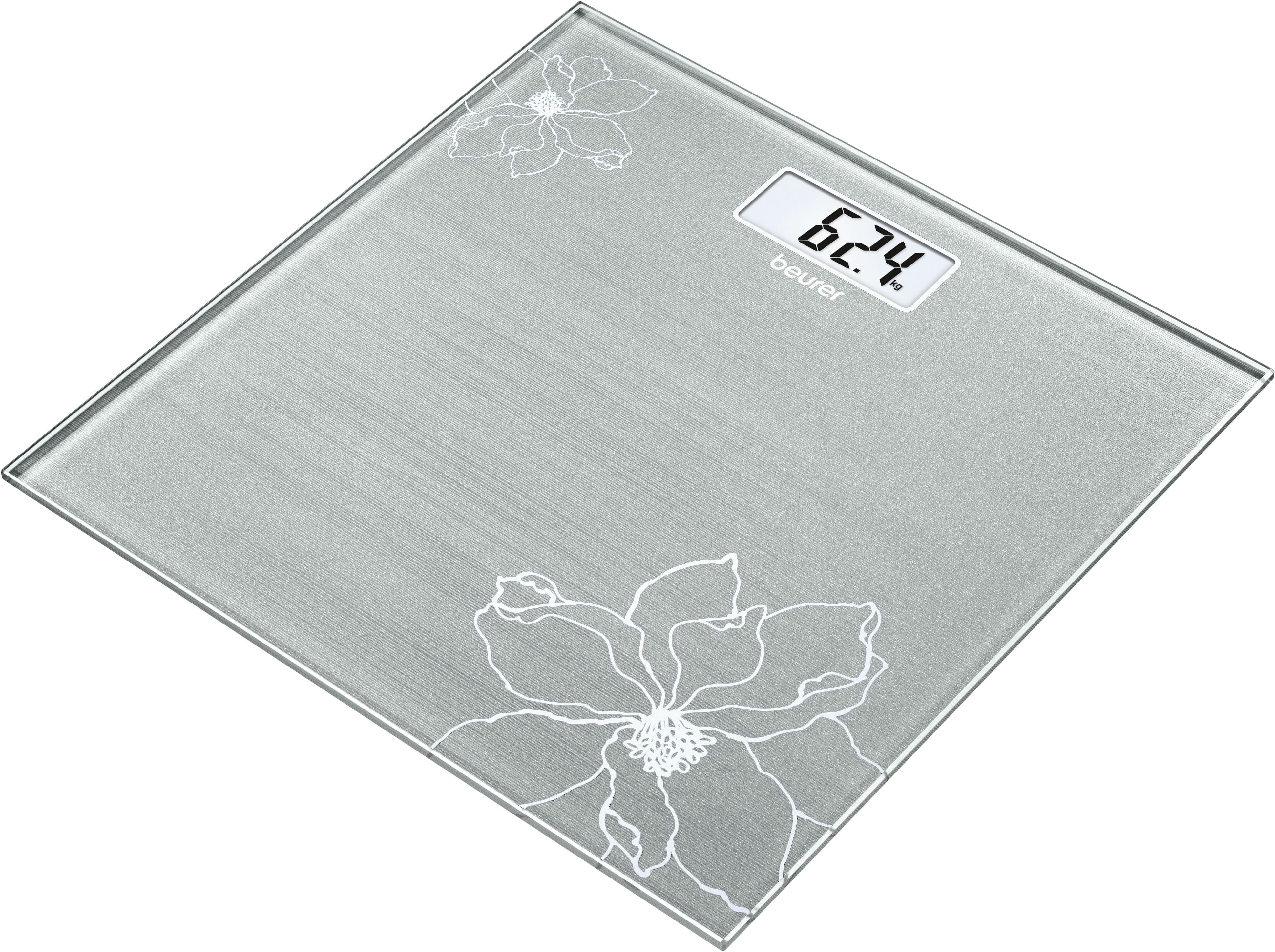 BEURER Personenwaage GS 10 besonders flach mit nur 1,9 cm, Tragkraft bis 180 kg, Wiegefläche aus Sicherheitsglas, mit Einschaltautomatik