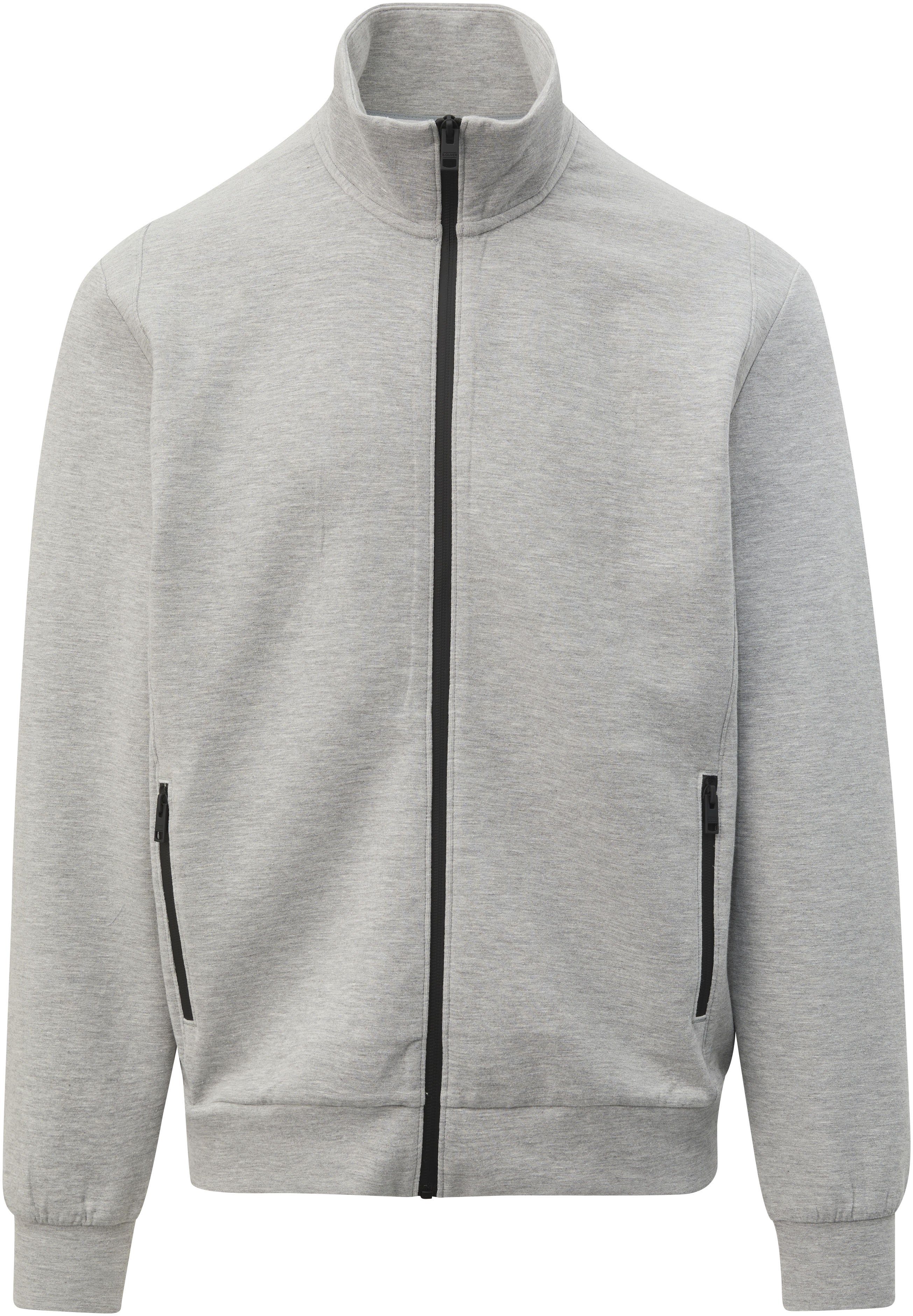 s.Oliver Sweater mit Reißverschlusstaschen grey/black