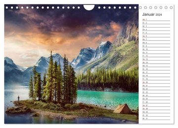 CALVENDO Wandkalender Kurze Auszeit (Wandkalender 2024 DIN A4 quer), CALVENDO Monatskalender