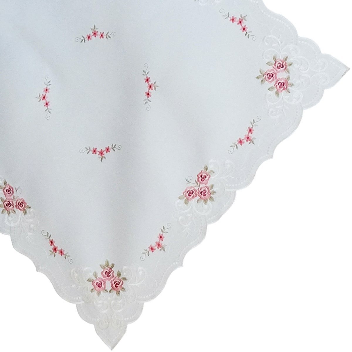 matches21 HOME & HOBBY Tischdecke Tischdecke MARGIT Stickerei Rosenmotiv we günstig online kaufen
