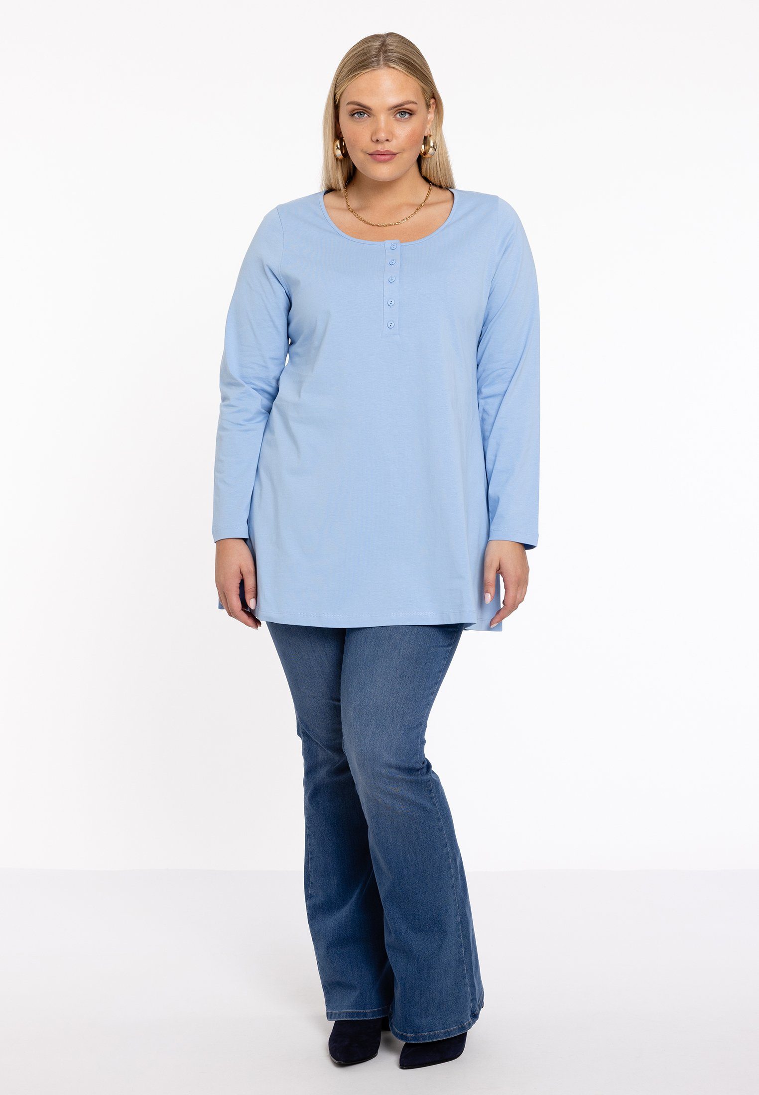 YOEK Langarmshirt Damen Tunika Große Größen günstig online kaufen