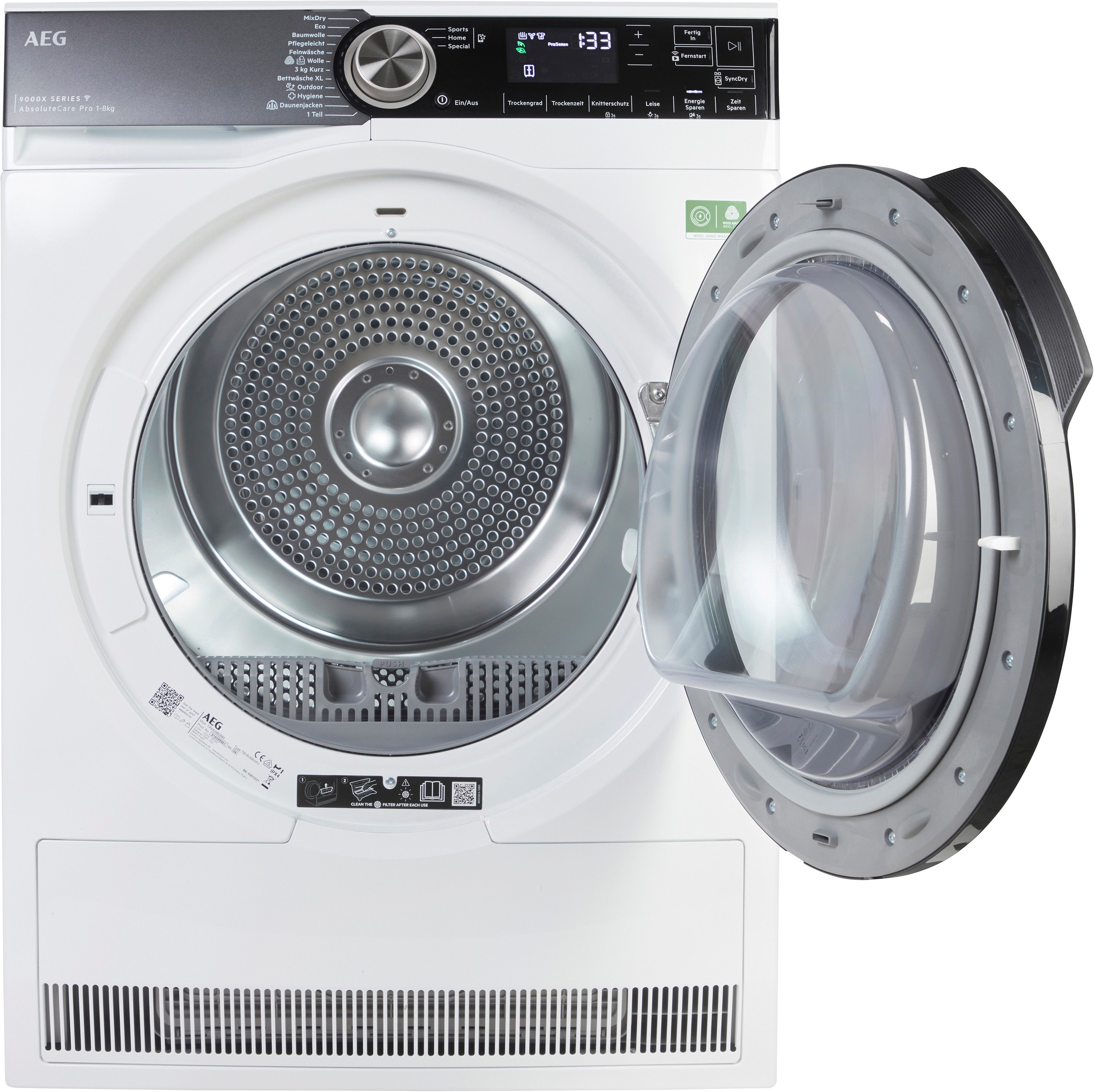 AEG Wärmepumpentrockner 9000 AbsoluteCare® Plus TR9XW80880, Dreifach A-Klasse -leise, effizient & trocken ohne Raumfeuchtigkeit – Bild 3 von 5