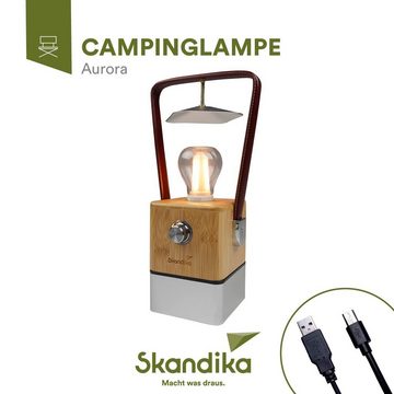 Skandika LED Gartenleuchte Campinglampe Aurora, mit Powerbank 5000 mAh, Outdoor-LED-Laterne mit Akku