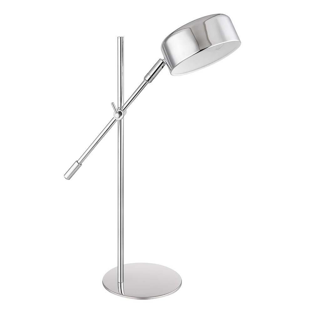 etc-shop H Lese verstellbar Gelenk chrom Tisch Schreibtischlampe, nicht inklusive, Beistell Leuchtmittel LED Leuchte Schreib Lampe