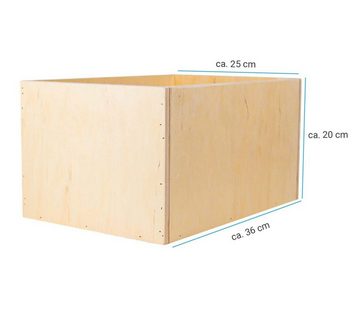 EBUY Aufbewahrungsbox Set mit 2 Aufbewahrungsboxen aus Naturholz ohne Deckel (1 St)