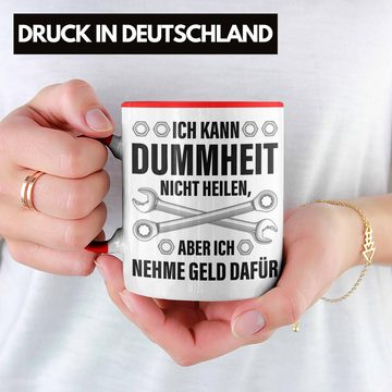 Trendation Tasse Trendation - KFZ Mechaniker Geschenk Lustig Tasse Automechaniker Handwerker Mechatroniker Werkstatt Tasse