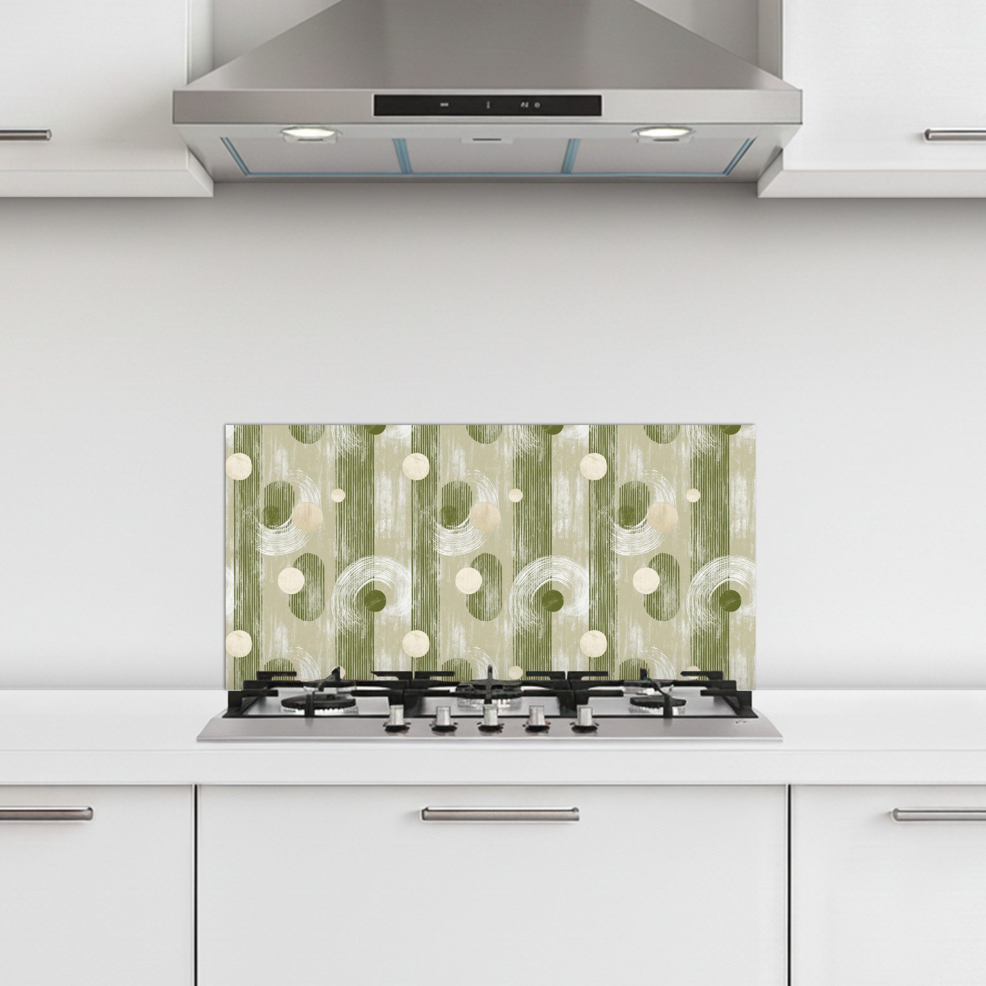 KitchenYeah Küchenrückwand selbstklebend (keine Folie) Künstlerisch - Modern - Grün, (1-tlg), Küchenrückwand, Spritzschutz, Kitchen, 60x30 cm