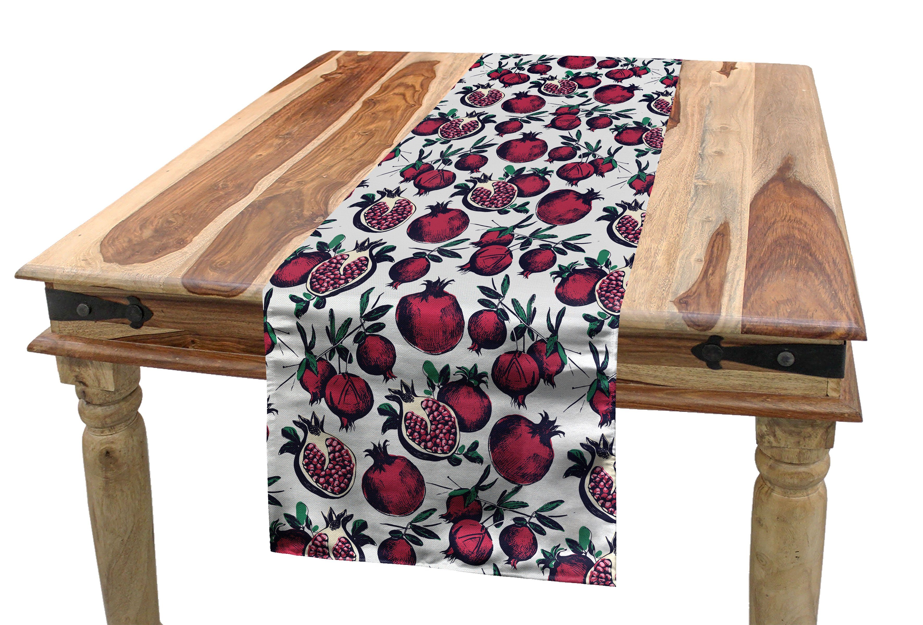 Küche Obst Esszimmer Abakuhaus Schnitt die Dekorativer Tischläufer, Pomegranates Tischläufer ganze Rechteckiger und