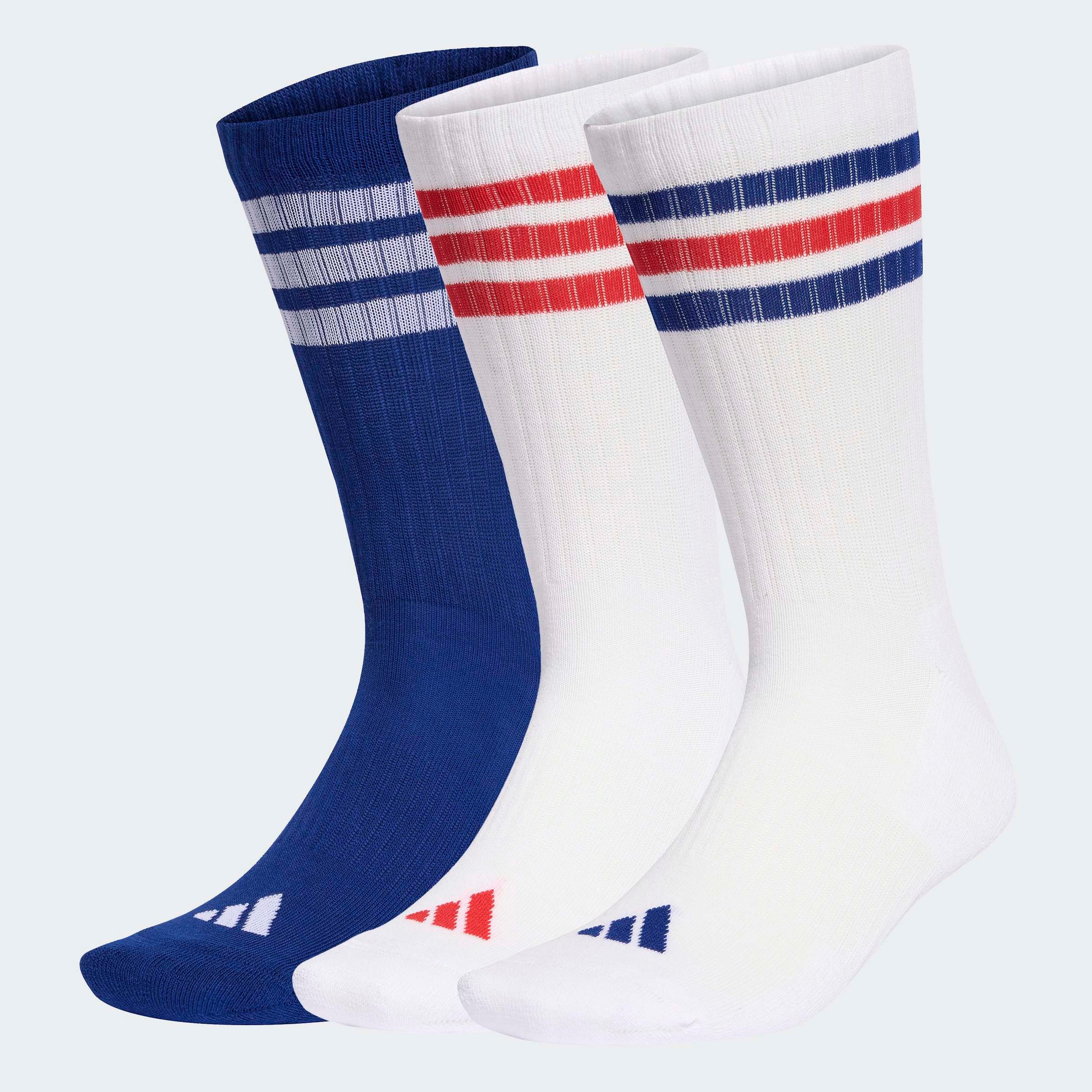 adidas Performance Funktionssocken 3-STREIFEN, KNÖCHELLANG, MIT POLSTERUNG, 3ER-PACK (3-Paar) für sportive Aktivitäten und Fitness, 3er-Pack, neutraler Schnitt