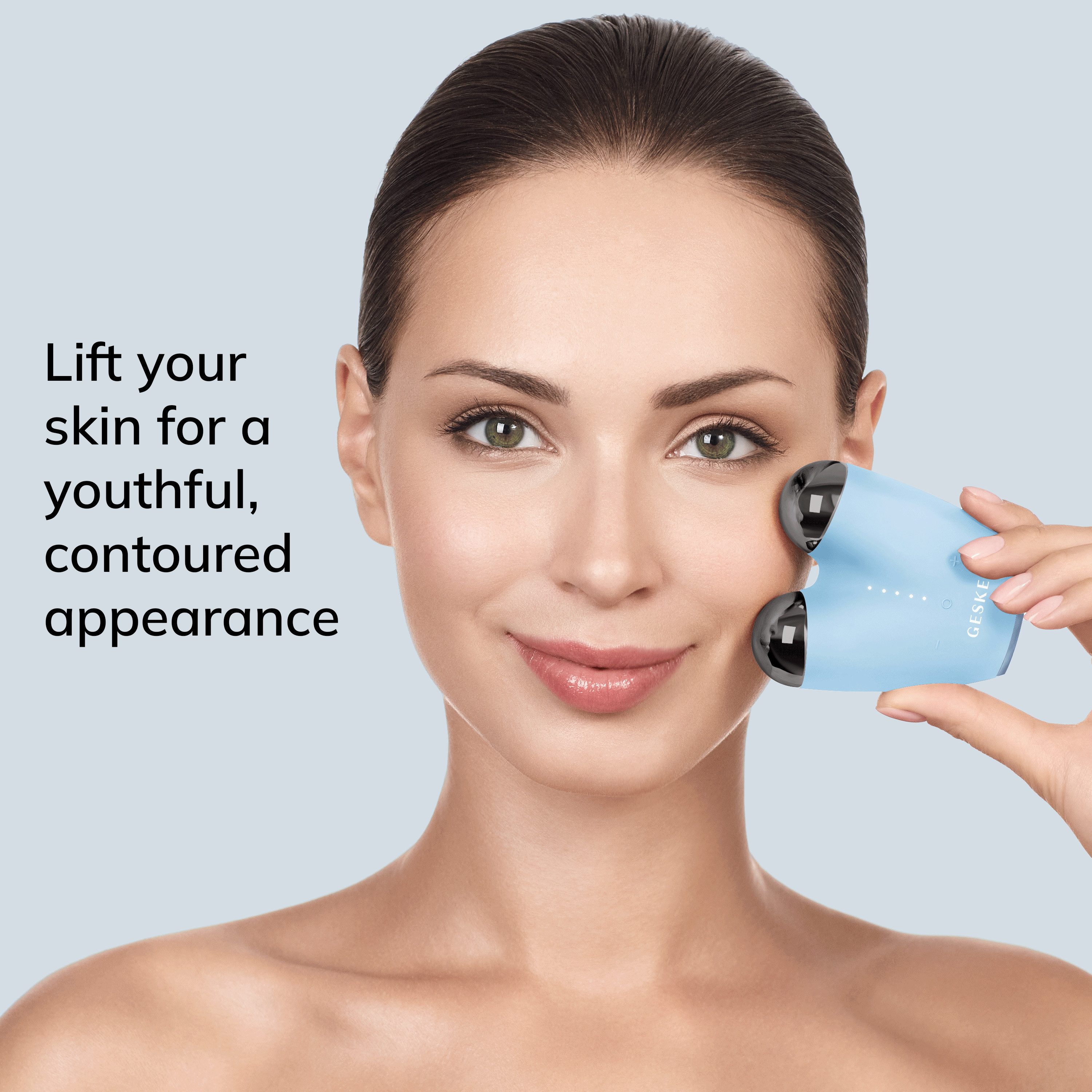 GESKE German Beauty Tech Enhancer SmartAppGuided™ MicroCurrent Face-Lifter 6 in 1, Packung (Gerät & USB-Ladekabel), 2-tlg., Gerät inkl. kostenloser APP (SmartAppGuided Device), Mit der GESKE App erhältst Du deine personalisierte Hautpflegeroutine.