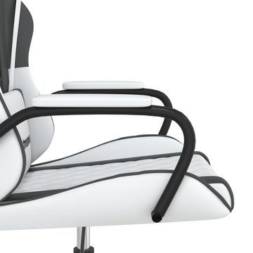 vidaXL Gaming-Stuhl Gaming-Stuhl mit Massagefunktion Weiß und Schwarz Kunstleder (1 St)