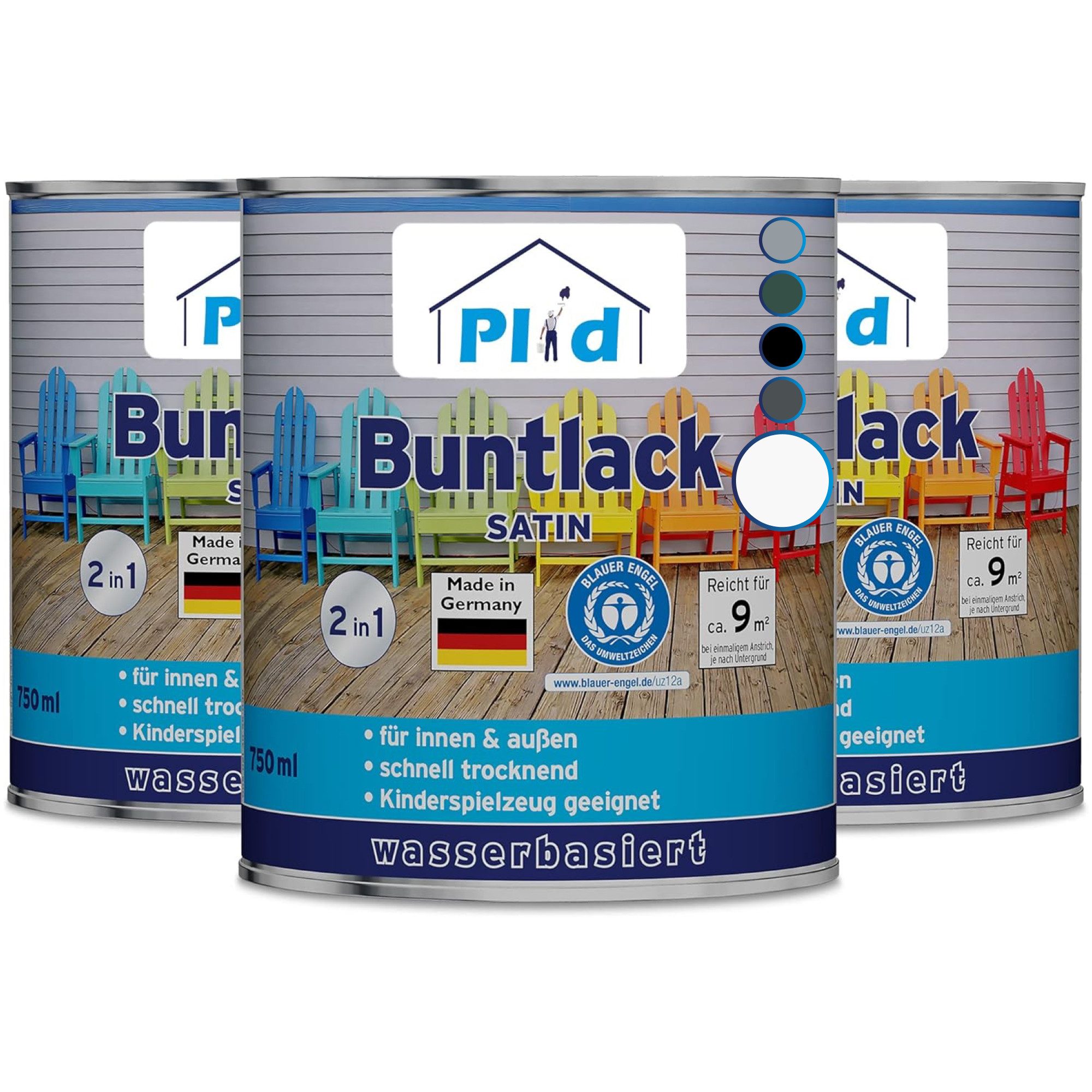 plid Acryl-Buntlack Möbellack Buntlack Holzfarbe Türenlack Acryllack Möbelfarbe Holzfarbe