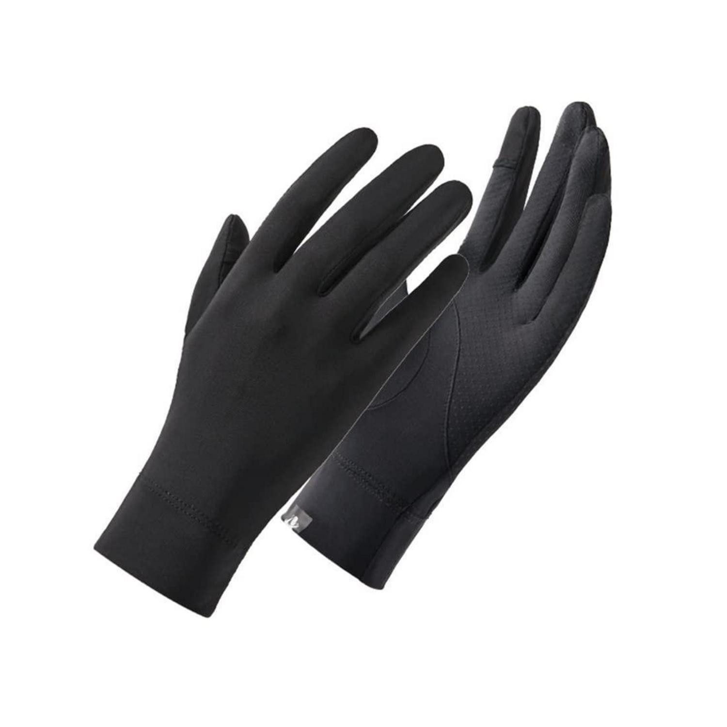 LuxusKollektion Fahrradhandschuhe Damen UV Sonnenschutz Handschuhe Fingerlos Schwarz (1-St)