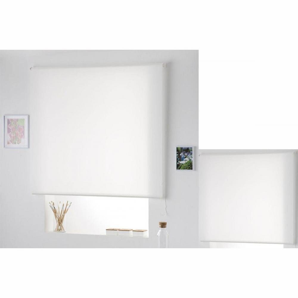 Gardine 160 x 250 cm Lichtdurchlässige Jalousie Naturals Weiß, Naturals