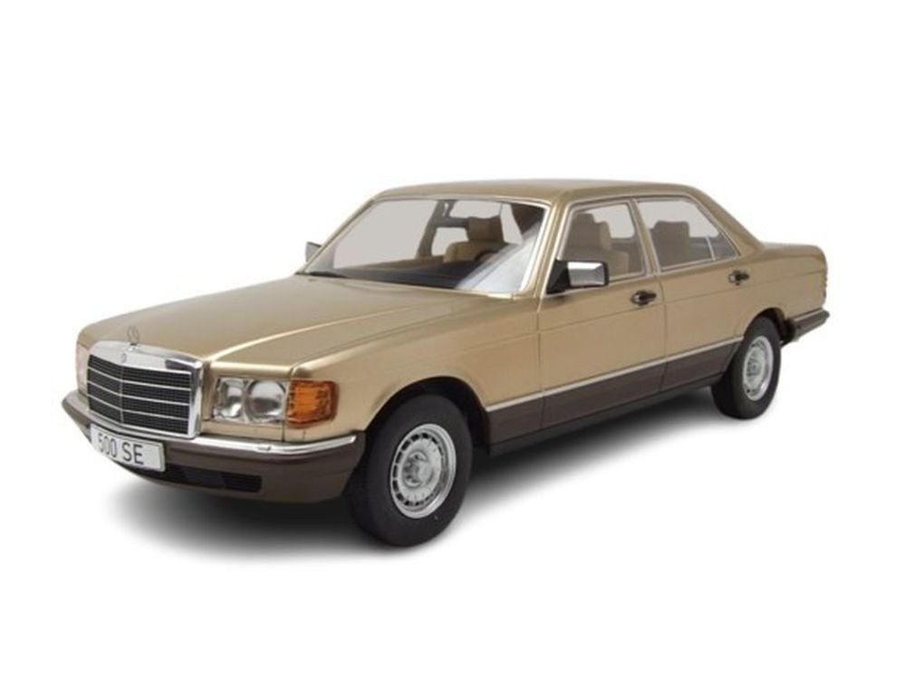 MCG Modellauto Mercedes S-Klasse W126 1979 beige metallic, Maßstab 1:18