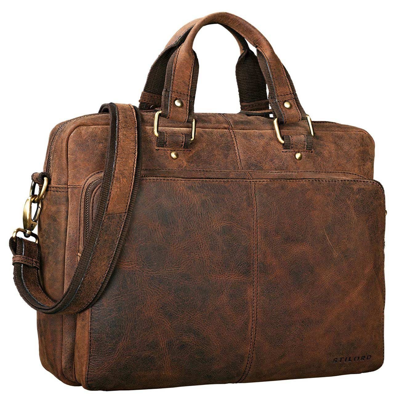 Laptoptasche "Gero" Ledertasche Vintage groß