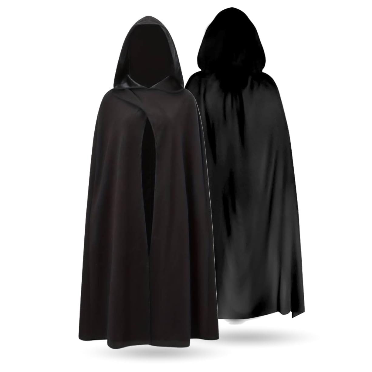Kostümheld® Umhang Roter Vampir Umhang mit Kapuze – Kostüm für Kinder & Erwachsene, Beidseitig