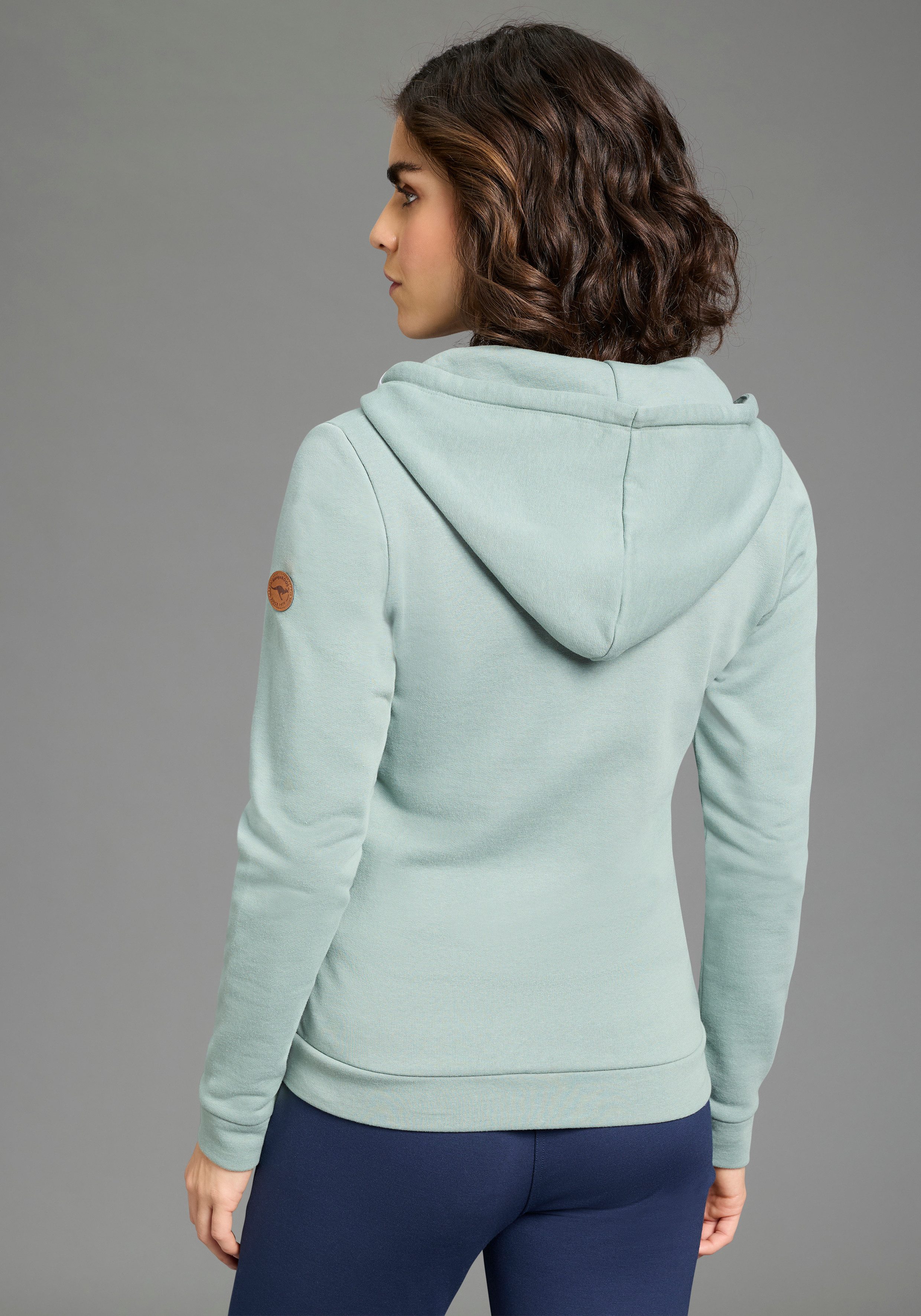 KangaROOS Kapuzensweatjacke mit doppelter Kordel, aus Baumwolle und Polyester