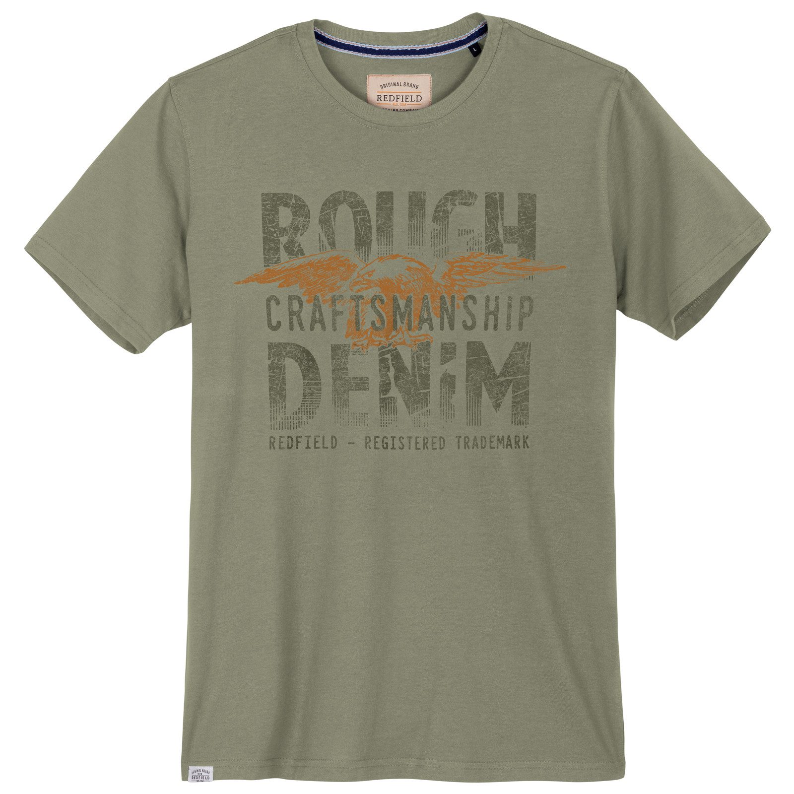 redfield Rundhalsshirt Redfield Übergrößen T-Shirt Rough günstig online kaufen