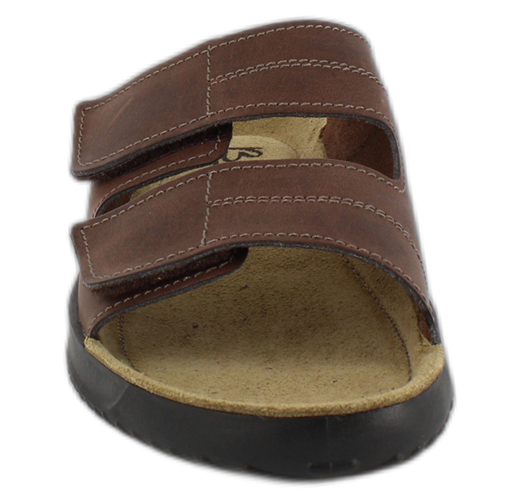 Beck Herren-Pantolette Ben mit Klettverschluß Hausschuh