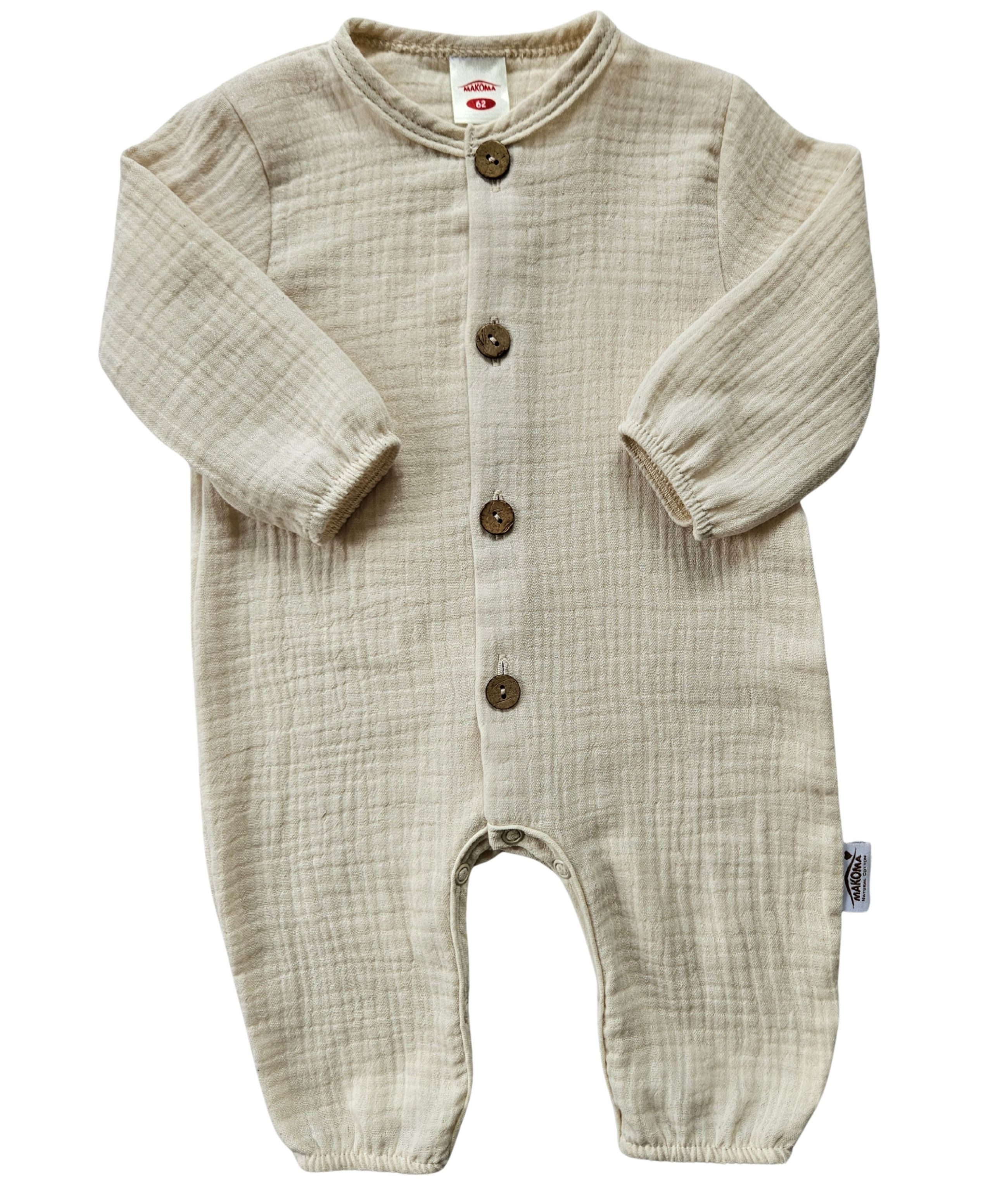 Strampler Makoma Baby Strampler Musselin Neutral Jungen & Mädchen