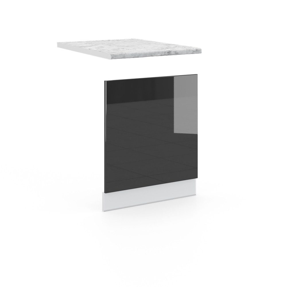 Vicco Frontblende Fame-Line, Anthrazit Hochglanz/Weiß, 60 cm, AP Marmor (1 St)