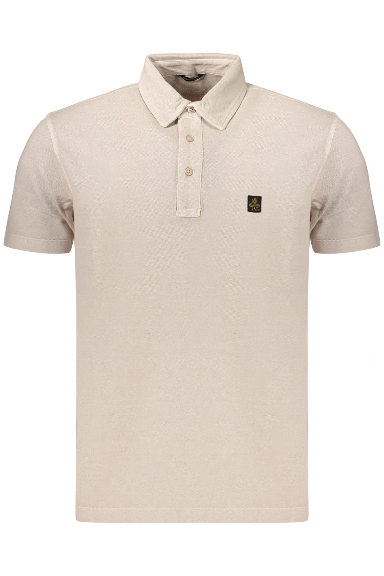 RefrigiWear Poloshirt Herren Kurzarm-Poloshirt Beige mit Knöpfen und