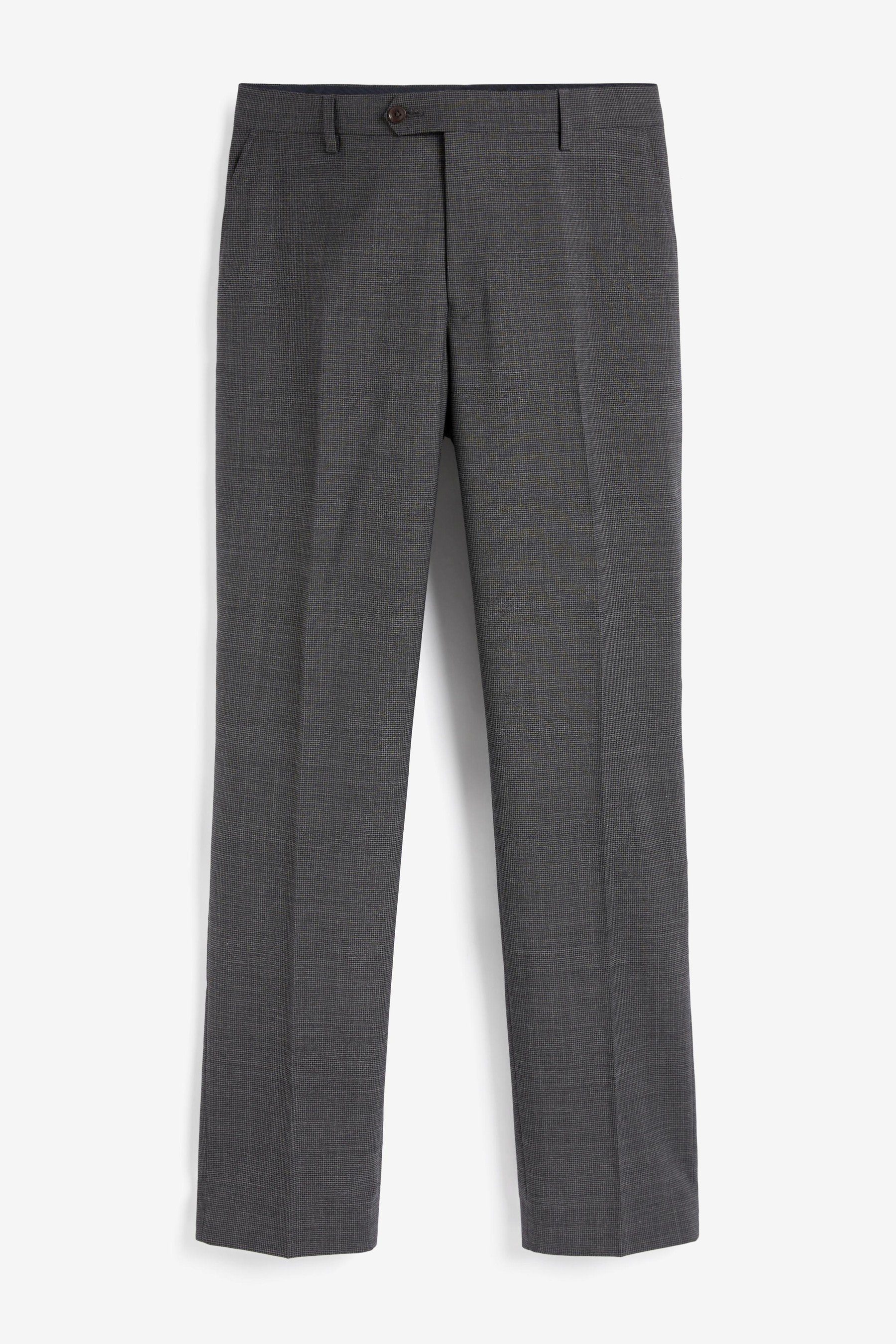Next Anzughose Signature Anzughose (1-tlg) Fit Tailored Wollanteil Grey mit