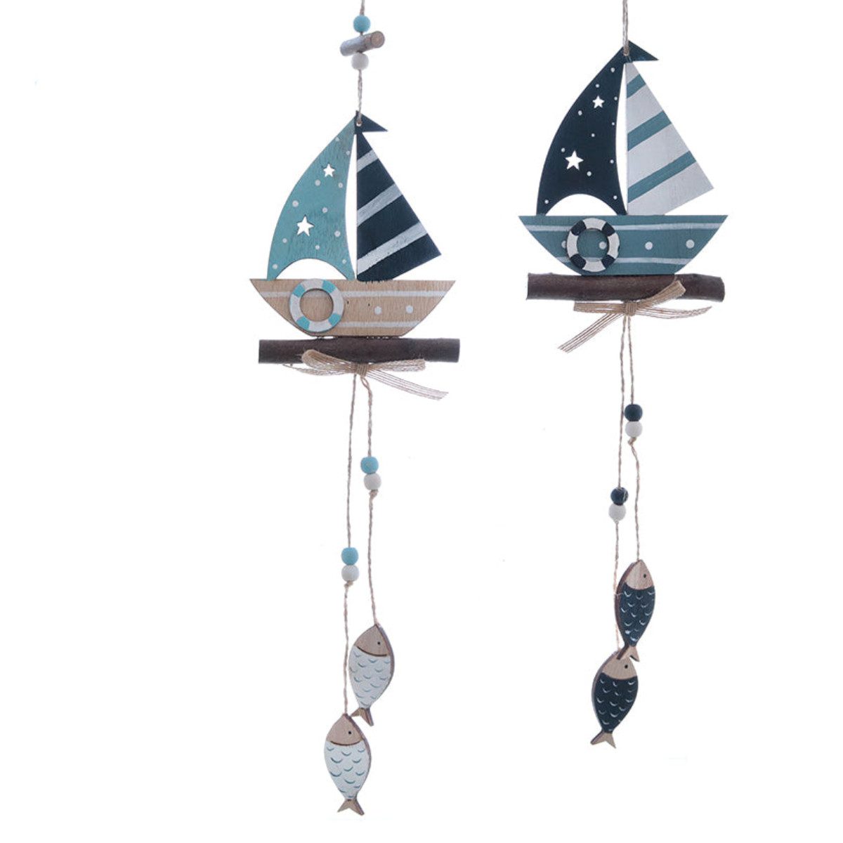 finehomegarden Dekofigur Hänger Segelboot Holz Maritim 2fach sort. Türschil günstig online kaufen