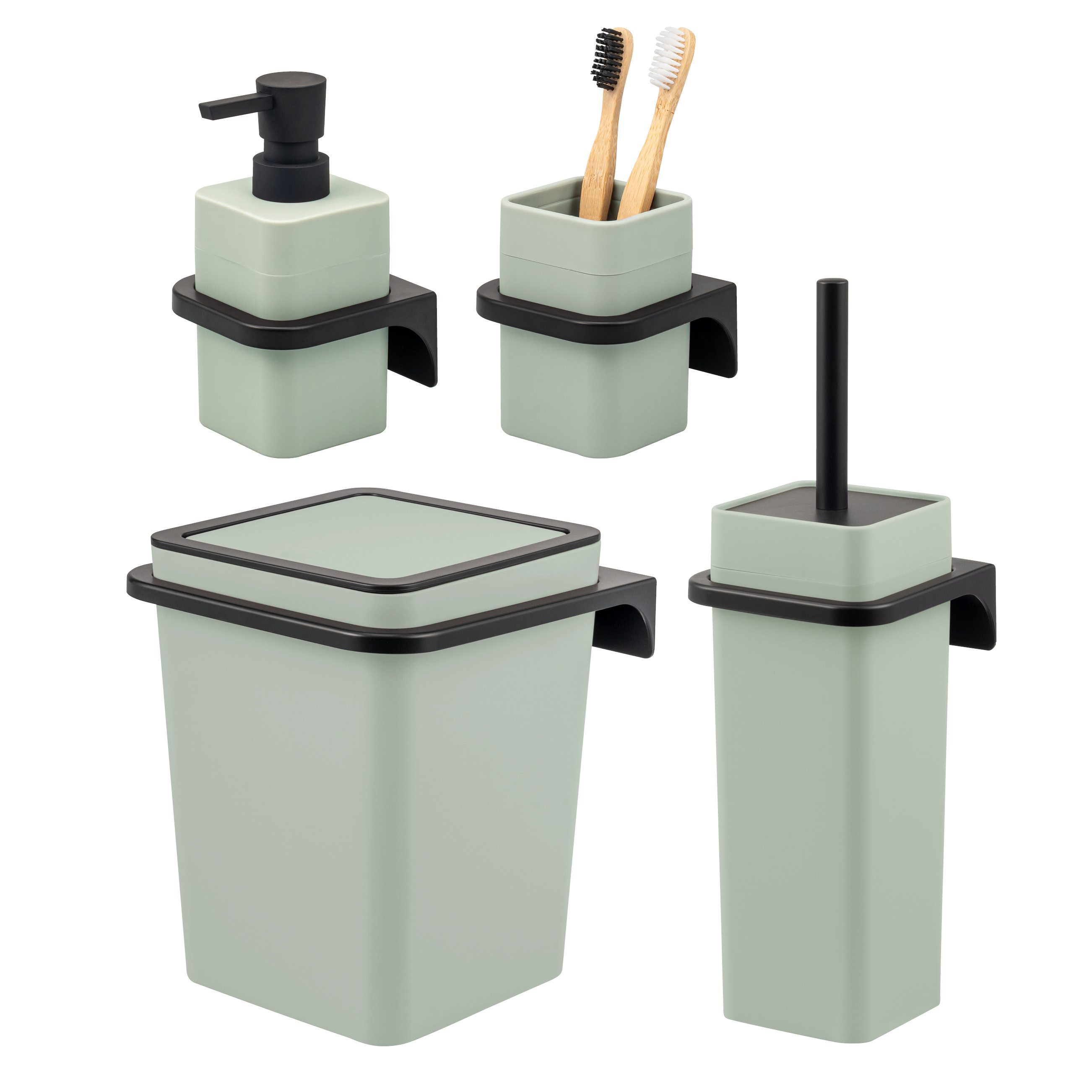 bremermann Badaccessoire-Set SAVONA 4tlg. Soft-Touch, eckig