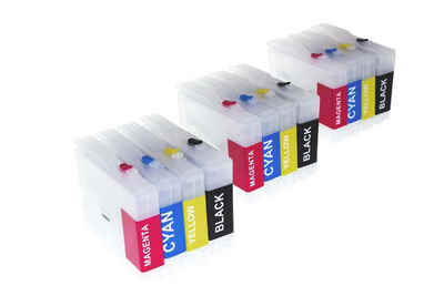 vhbw Tintenpatrone (Ersatz für Brother LC1000BK, LC1000C, LC1000M, LC1000Y für Drucker & Kopierer Tintenstrahldrucker)