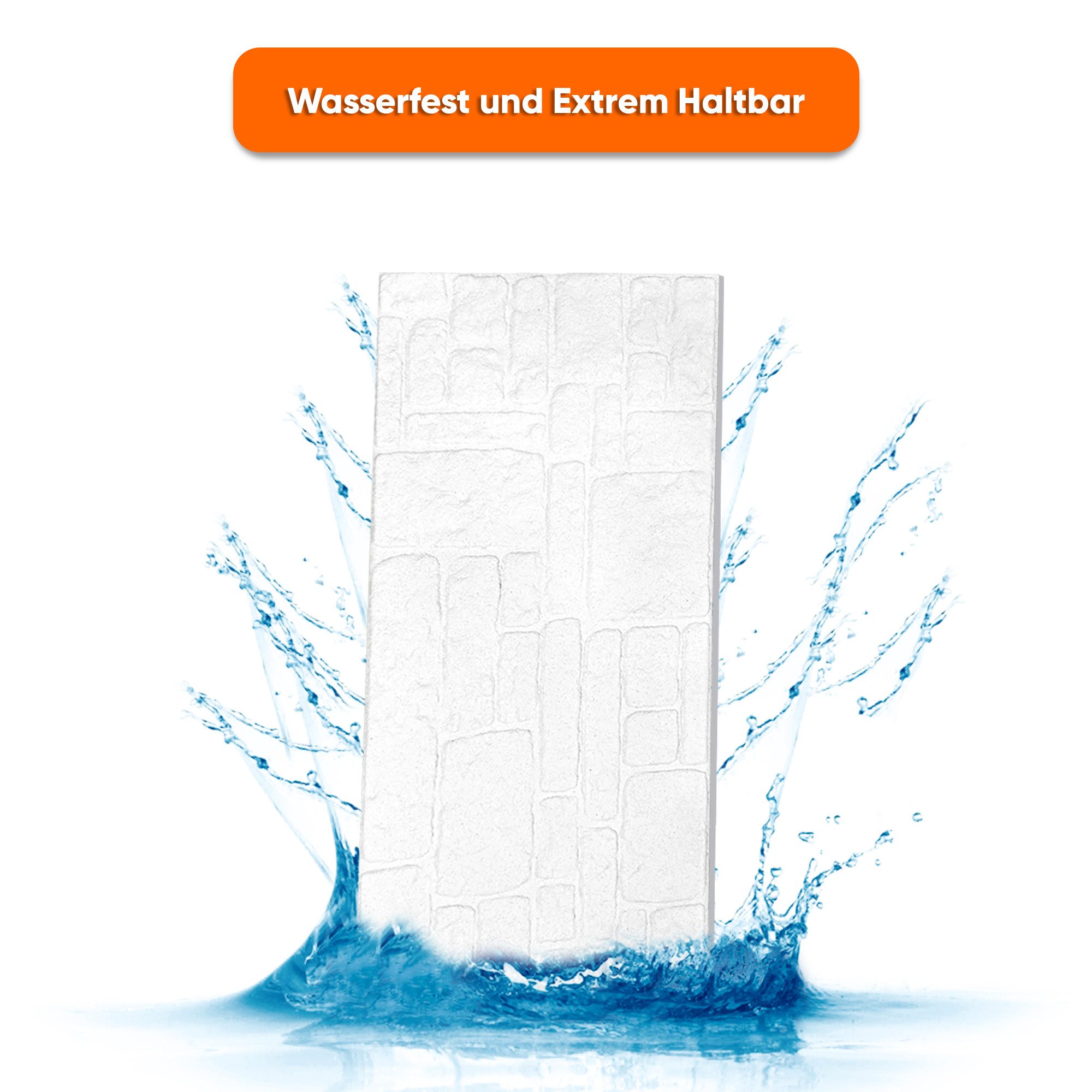 IZODEKOR 3D Wandpaneel EPS Styropor Wandverkleidung in Steinoptik – für Innen & Außen, BxL: 50x100 cm, 0,50 qm, (1er- oder 10er-Set, optional mit 4 Montageklebe – Bild 4 von 5