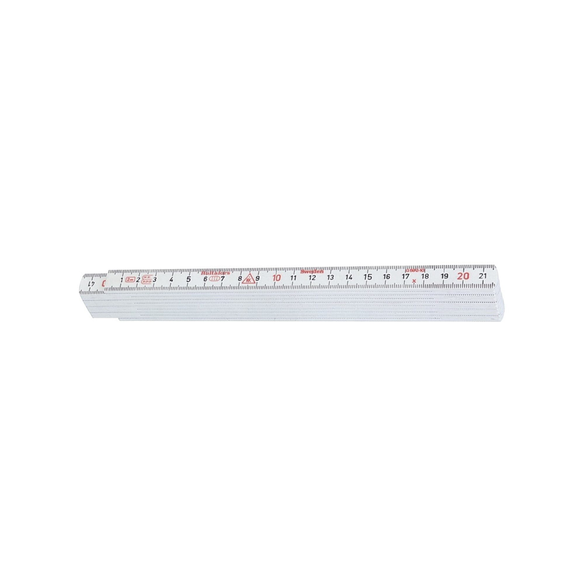 Hultafors Zollstock HULTAFORS Gliedermaßstab Kunststoff 1mx13mm weiß