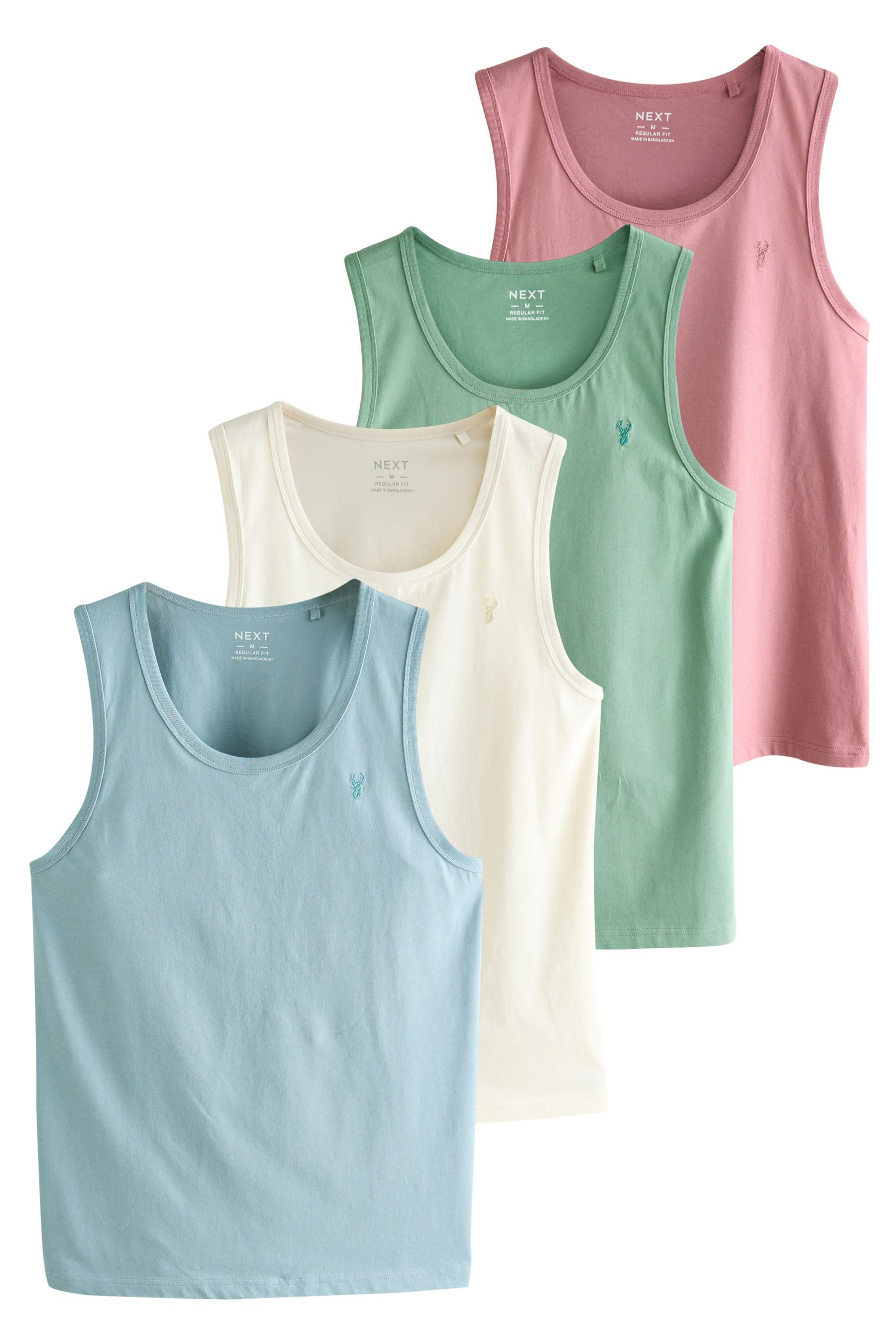 Trägertop Trägerhemden im Regular Fit, 4er-Pack