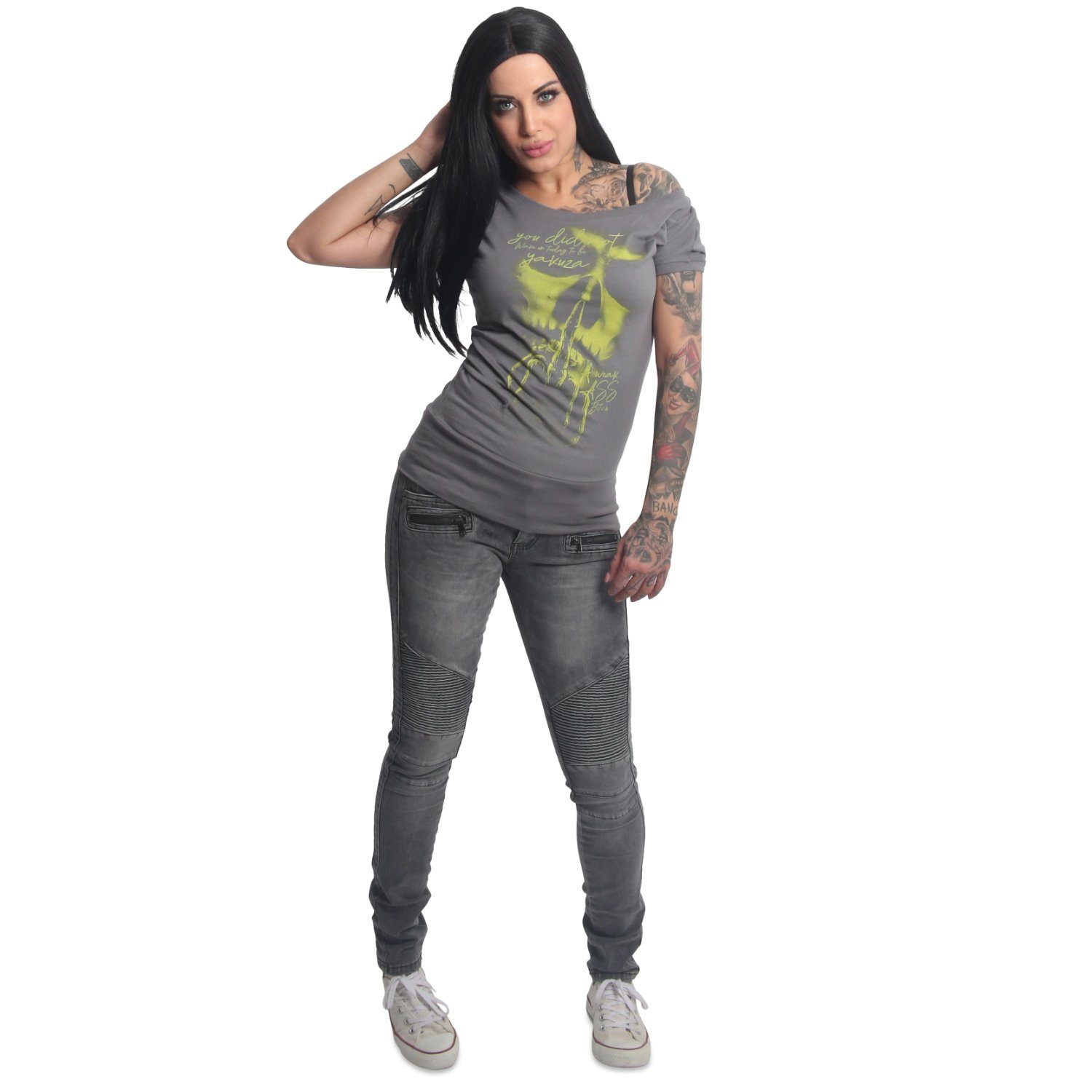 YAKUZA Up Wake Rundhalsshirt gray steel