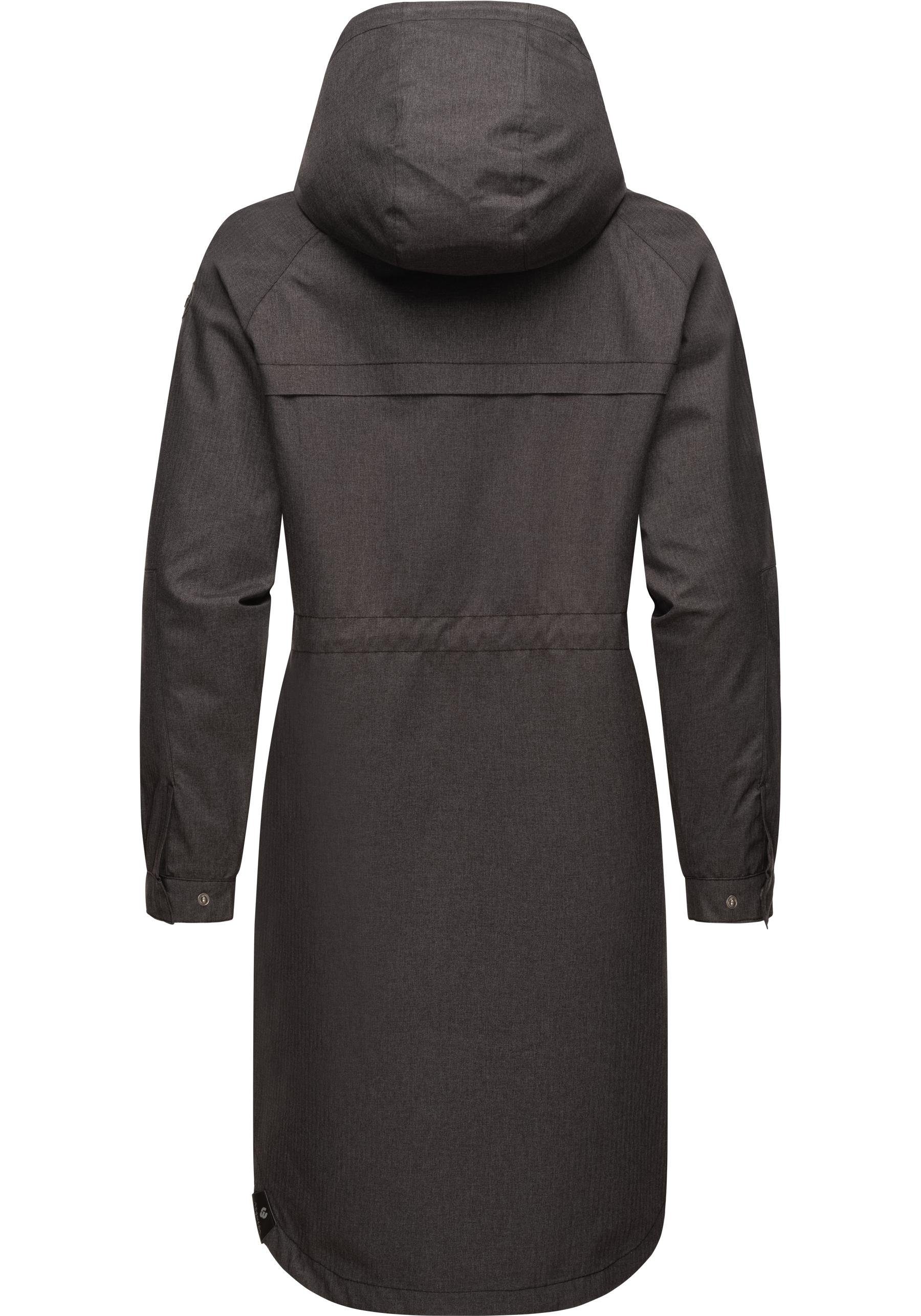 Ragwear Outdoorjacke Belinka Wasserdichte lange und sehr leichte Übergangsjacke