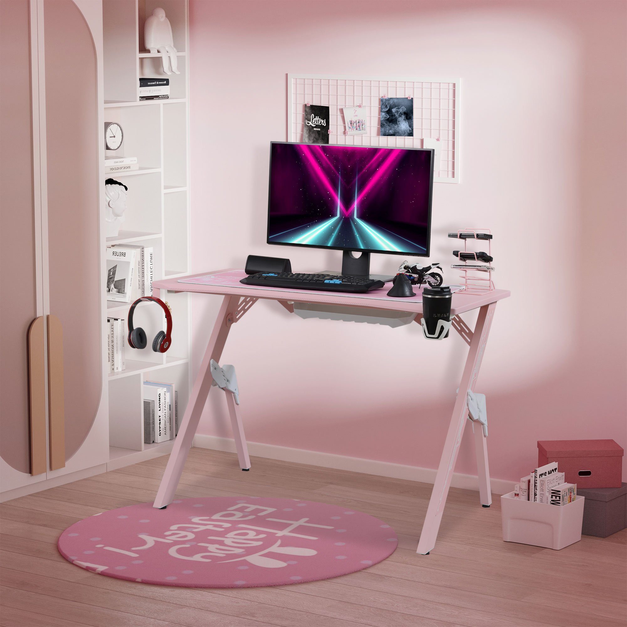 HOMCOM Schreibtisch Gaming Tisch