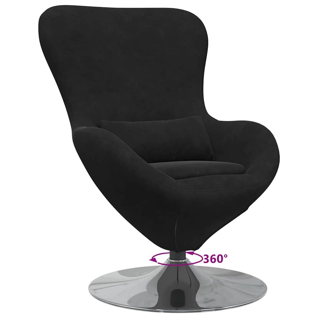 vidaXL Sessel Eiersessel Schwarz Samt (1-St)