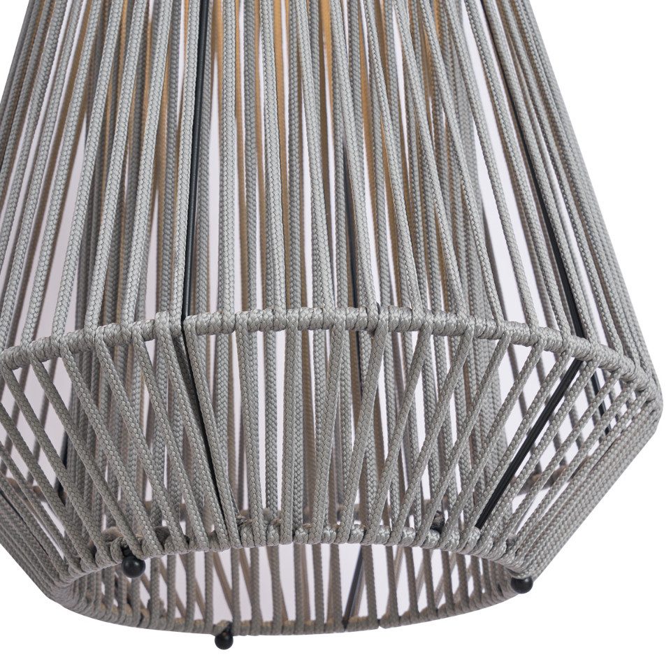 Qazqa USB-Stehleuchte Duca (1-St), QAZQA Akku­leuchte, led-module, Grau, Kunststoff, Bohemian