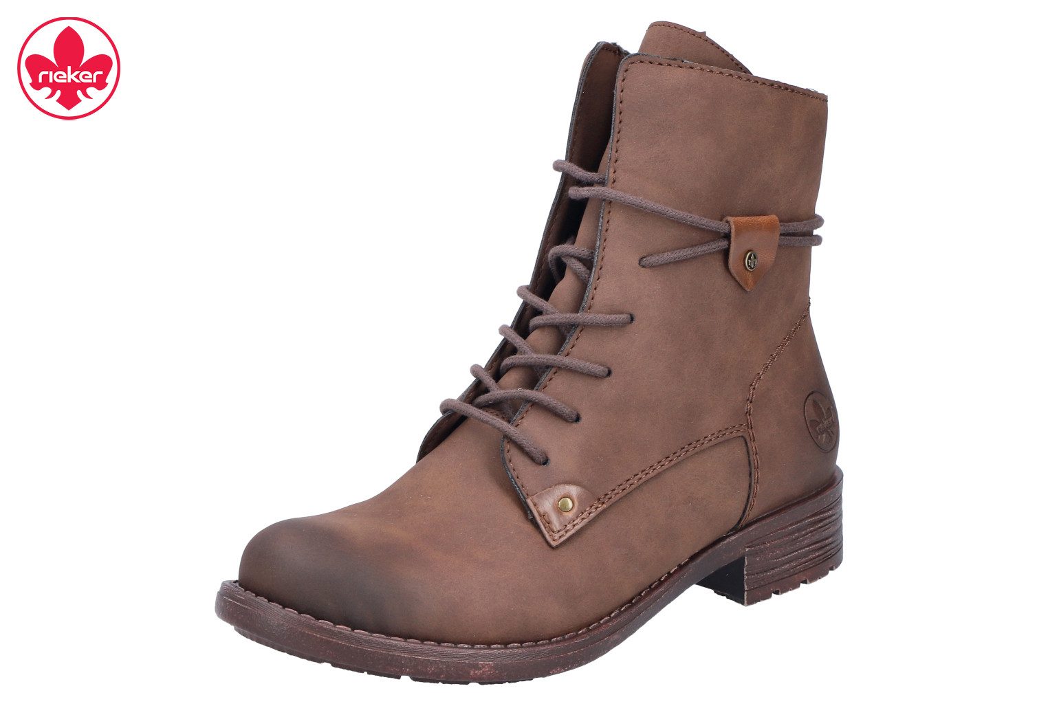 Rieker Schnürstiefelette Schnürboots mit schaftumspielender Schnürung, in dezenter Used-Optik