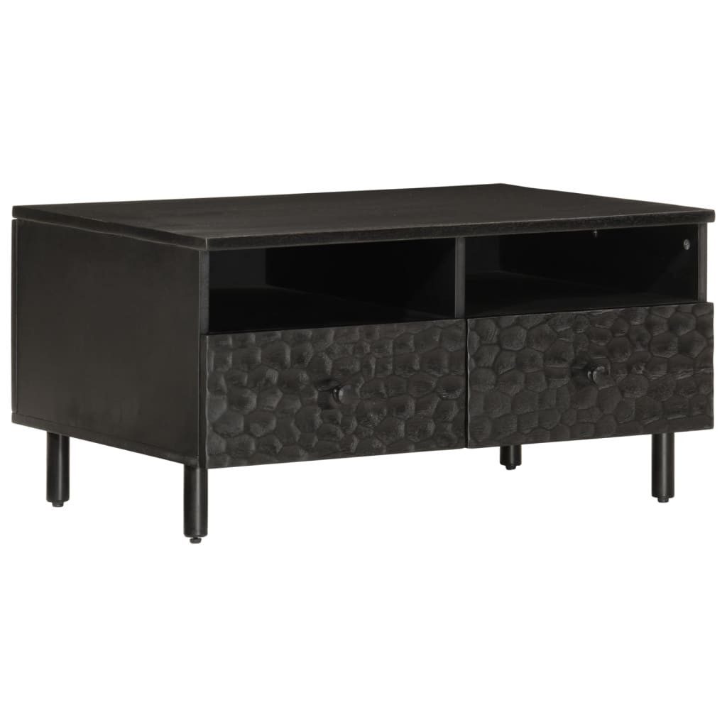 vidaXL Couchtisch Couchtisch Schwarz 80x54x40 cm Massivholz (1-St)