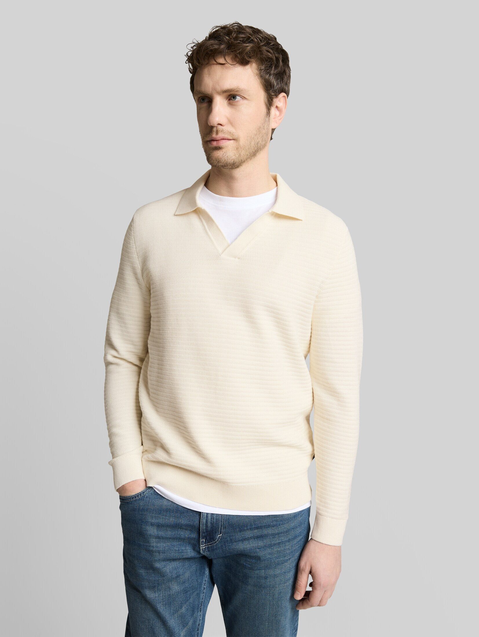 TOM TAILOR Strickpullover Pullover & Strickjacken Strickpullover mit Polokragen